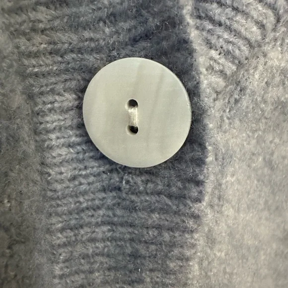 Cinq à Sept Atlas Wool Ruffle-Cuff Cardigan Light Blue Size Medium SEE DETAILS - Picture 7 of 15